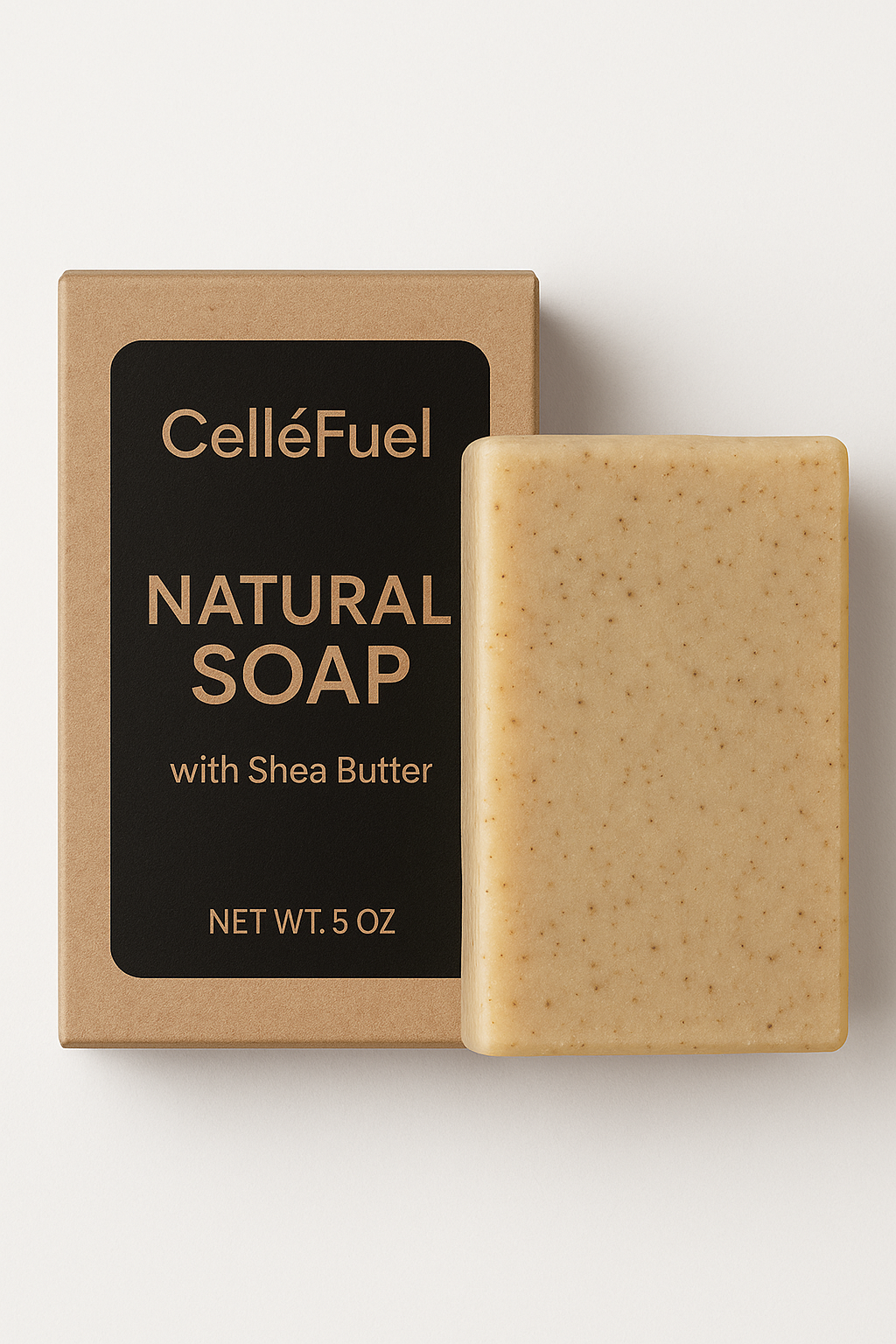 CelleFuel Natural Soap With Charcoal and Shae Butter
