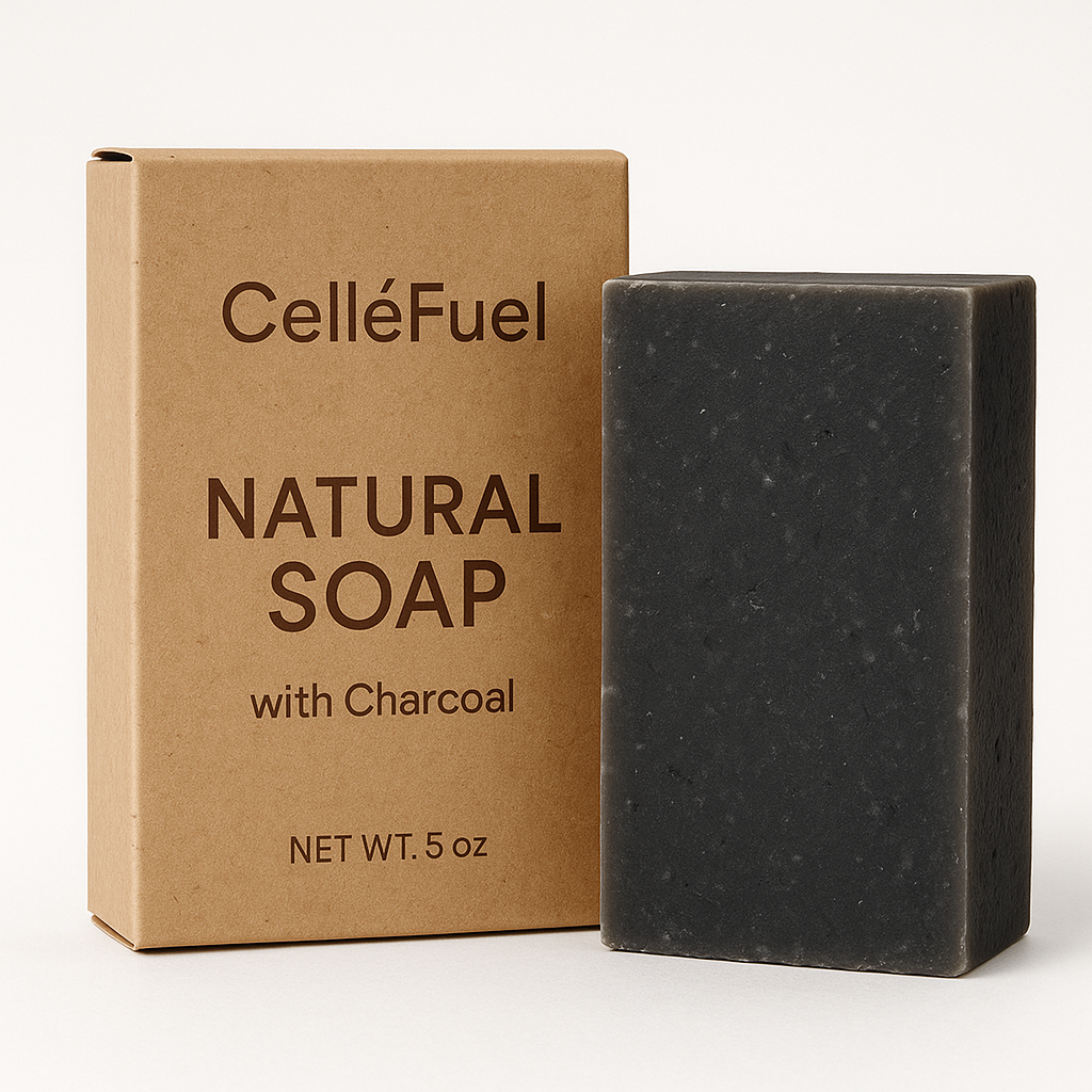 CelleFuel Natural Soap With Charcoal and Shae Butter